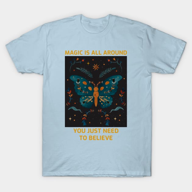 Beautiful Butterfly Believe T-Shirt by Tip Top Tee's